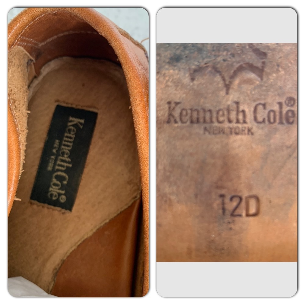 Kenneth Cole Cognac Slip-On w/ Crochet Detail 12 D - Picture 8 of 8